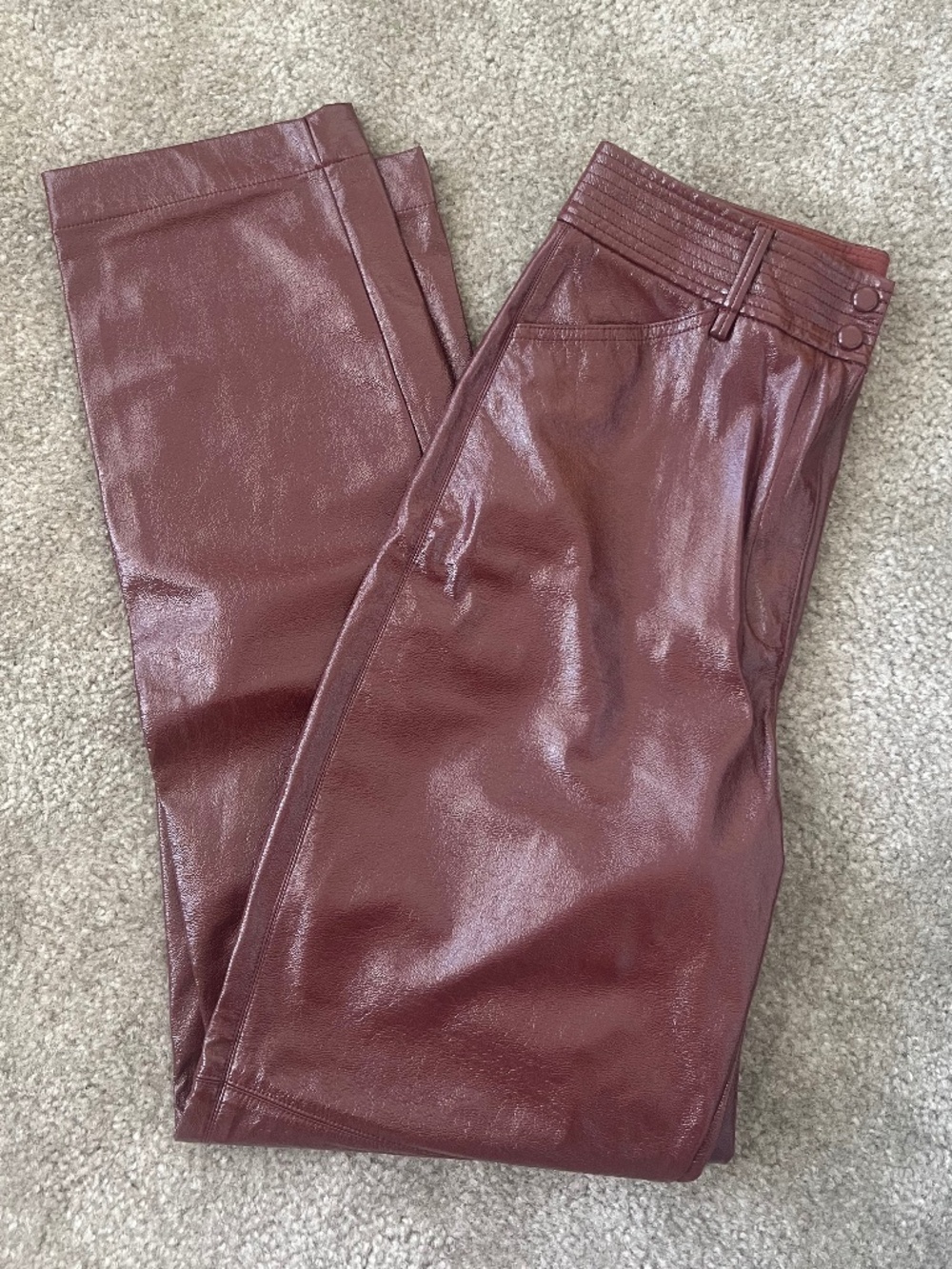 Wilfred High-Waisted Faux Leather Pants